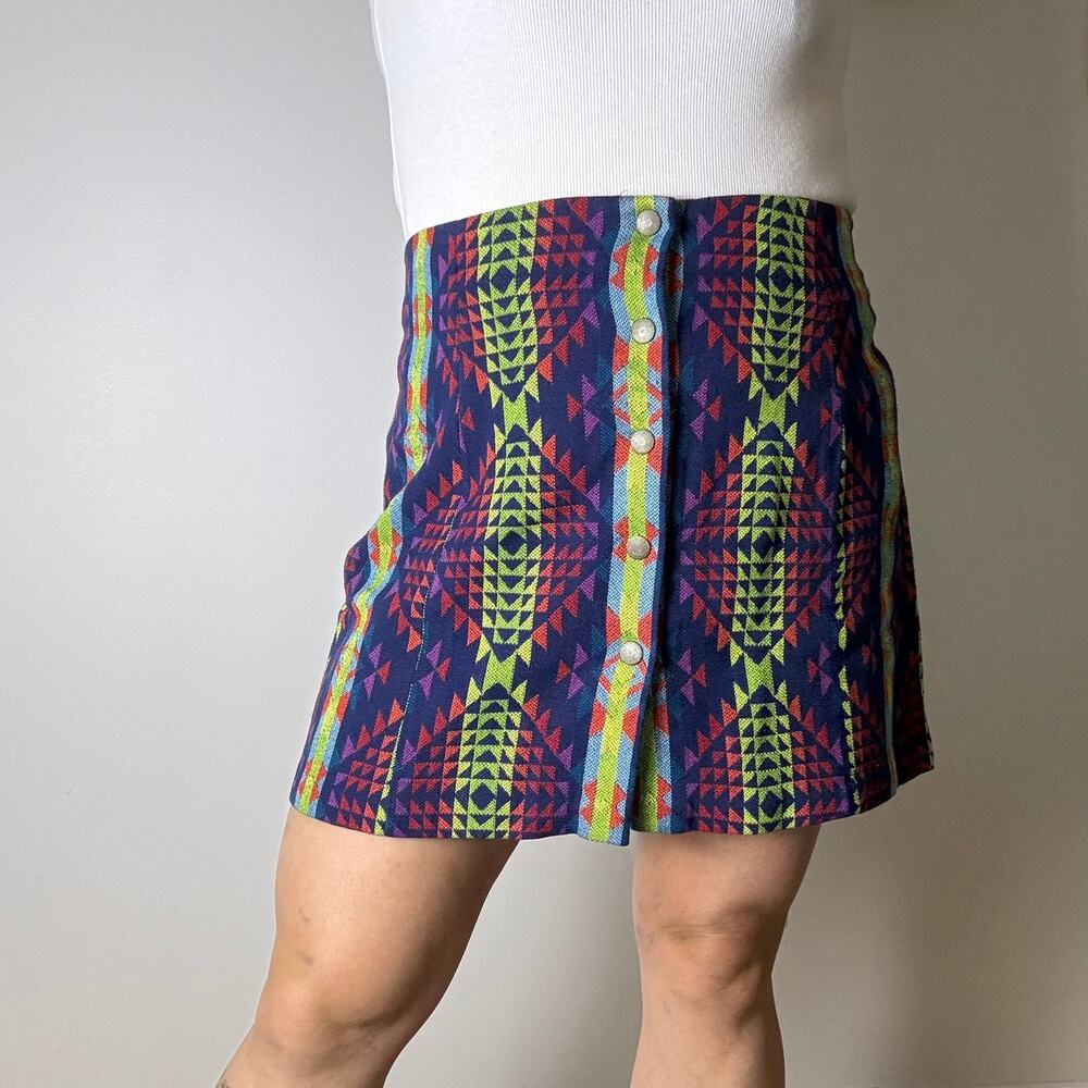 Handmade snap front mini skirt size 2x